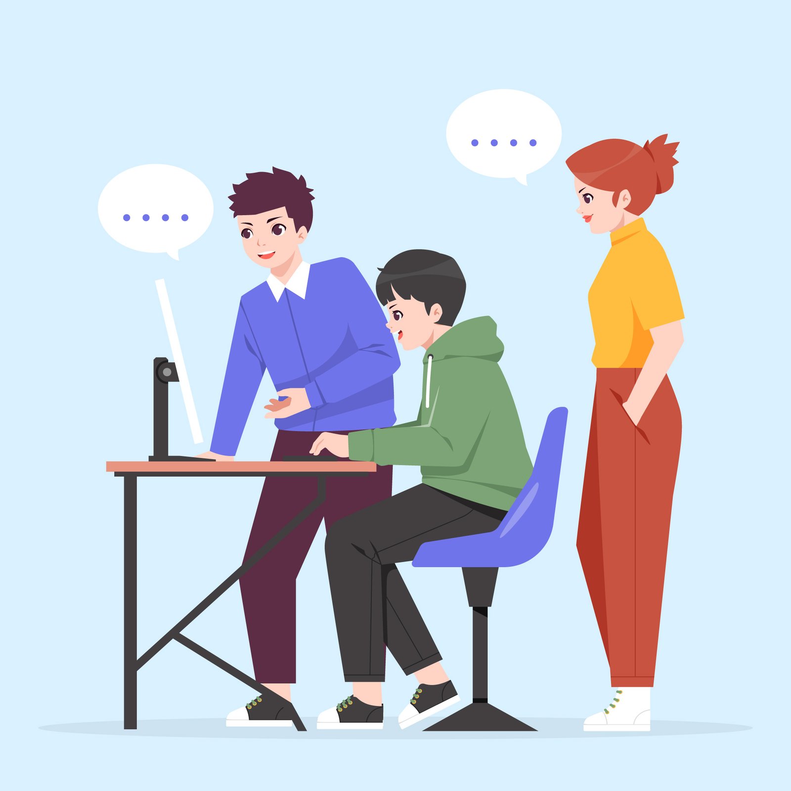 Team working illustration